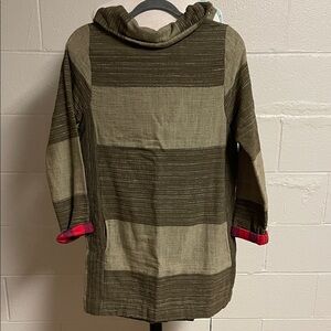 Ace & Jig Olive and Red Striped Dress